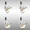 Service Caster 3 Inch 316SS Nylon Wheel Swivel 3/4 Inch Expanding Stem Caster Set Lock Brake SCC-SS316TTLEX20S314-NYS-34-4 - alternate 1